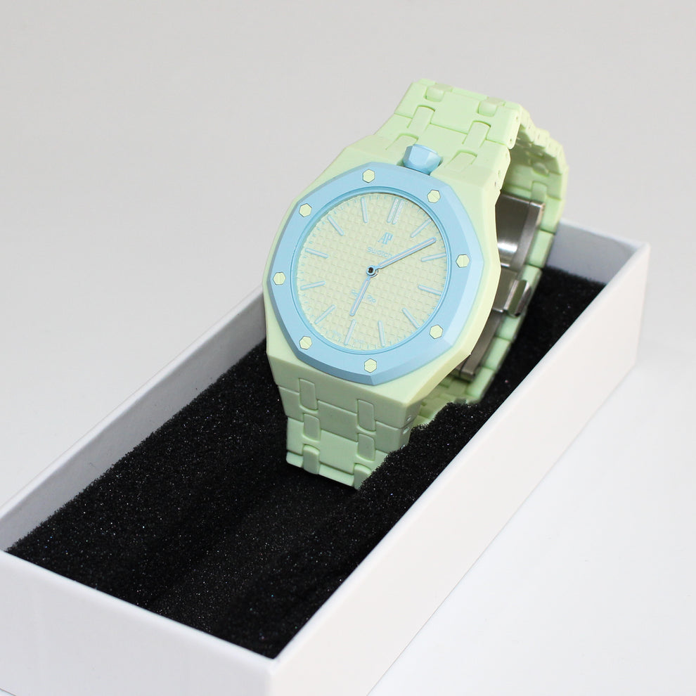 Swatch x Audemars Piguet Royal Pop BLAUE ACHT Uhr mit Bioceramic Armband & Gehäuse SSX03L101N – Neu Ungetragen