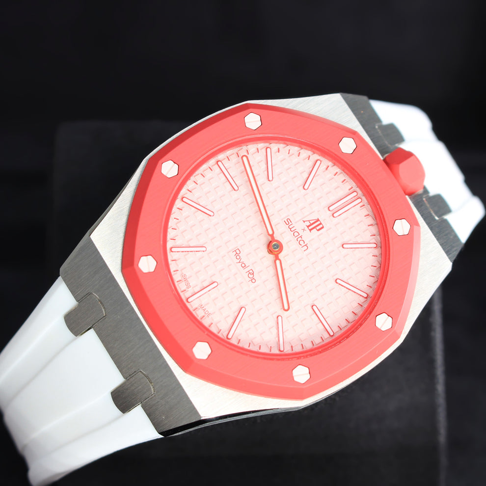 Royal Pop Otto Rosso SSX03R100N pink tapisserie-effect dial, additional product image