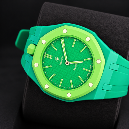 AP Swatch Royal Pop GREEN EIGHT Bio-Ceramic Taschenuhr SSX03G100N Audemars Piguet Kollaboration Neu Ungetragen
