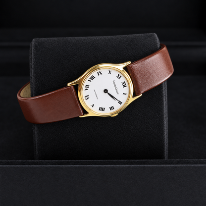 Jaeger-LeCoultre vintage 8000-21 white dial yellow gold watch