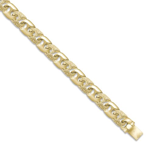 9ct Gold Cast Engraved & Polished Heavy Anchor Chain – Imperial Time