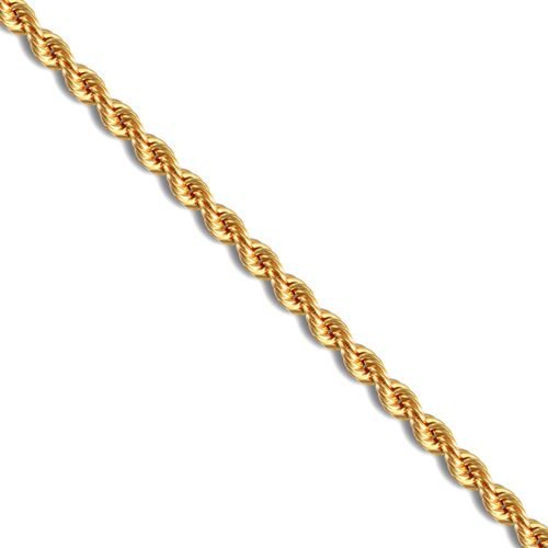 9ct Yellow Gold 4mm Gauge Hollow Rope Chain – Imperial Time