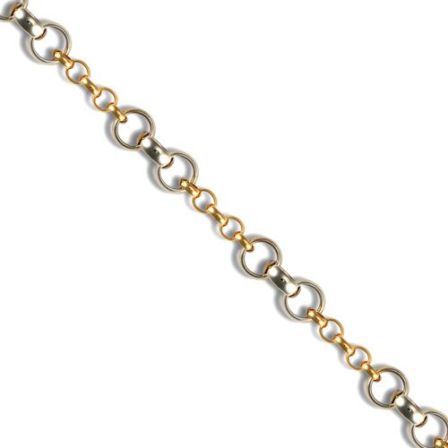 9ct Yellow & White Gold Hollow Belcher Bracelet – Imperial Time