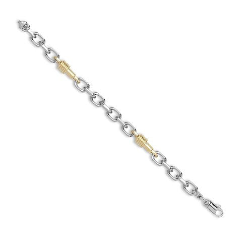 9ct Solid Bi Colour Cable & Spindle Necklace|Bracelet – Imperial Time