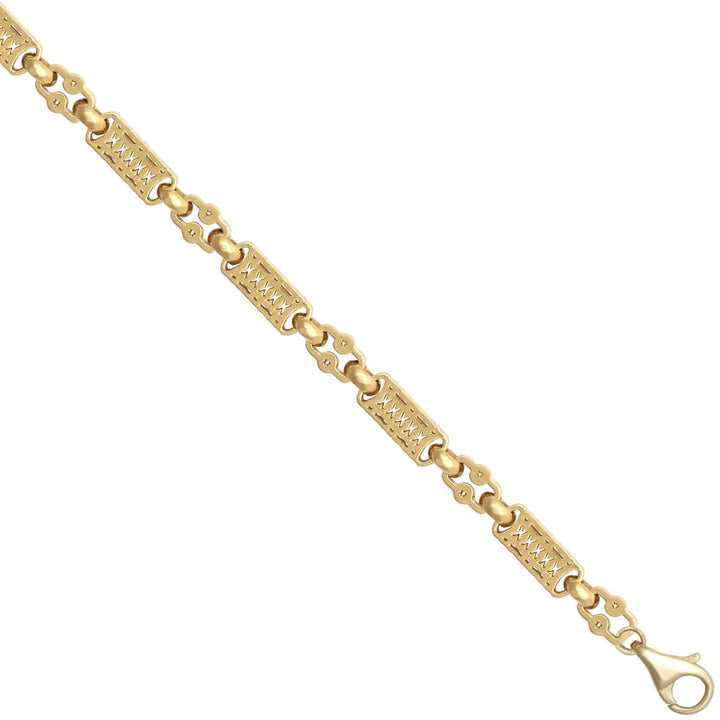 9ct Yellow Gold Micro Stars and Bars Bracelet – Imperial Time