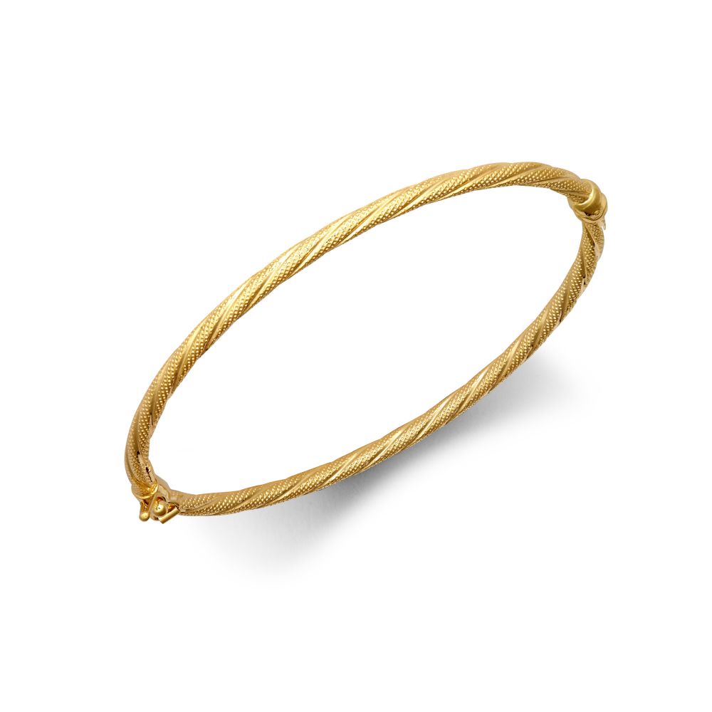 9ct Yellow Gold Mesh Twist Bangle – Imperial Time