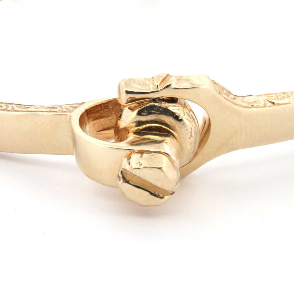 9ct Yellow Ladies bone Bangle – product view