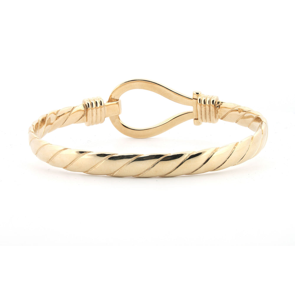 9ct Yellow gents hook bangle (JBG354) – product view