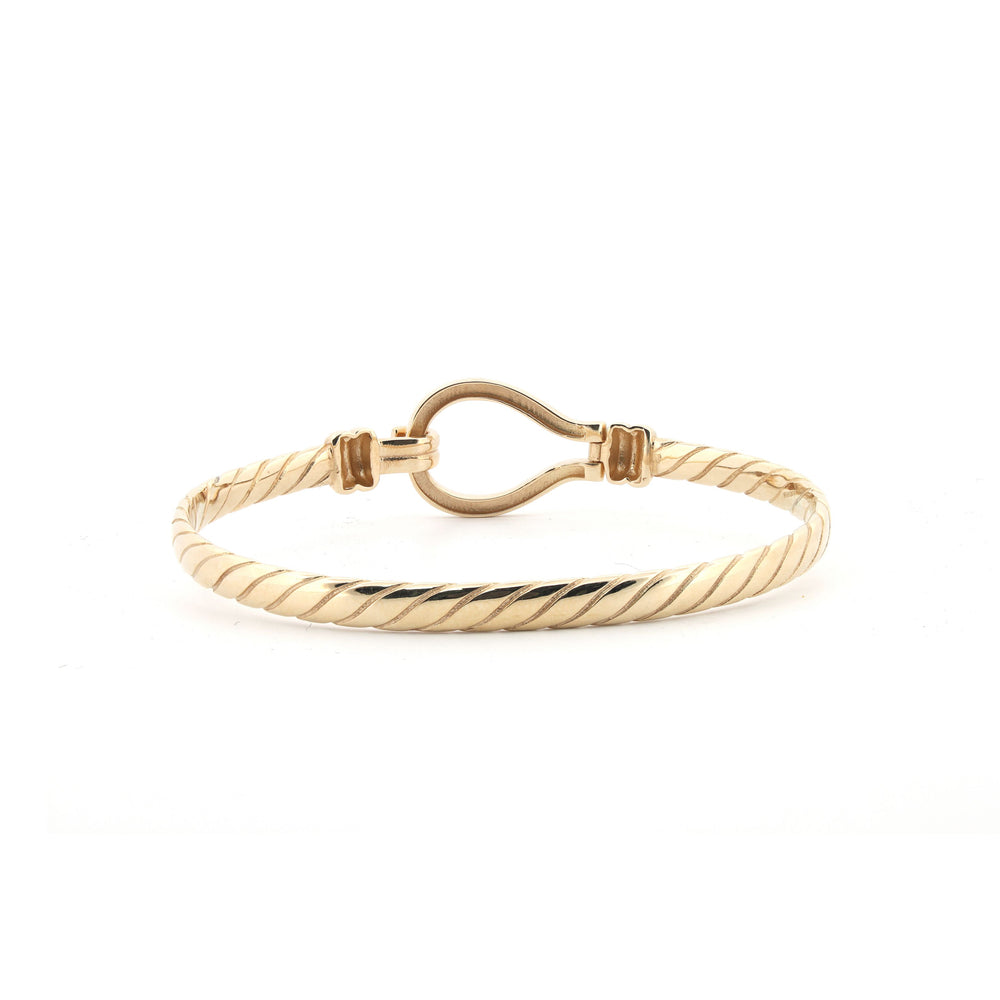 9ct Yellow Ladies hook Bangle – product view