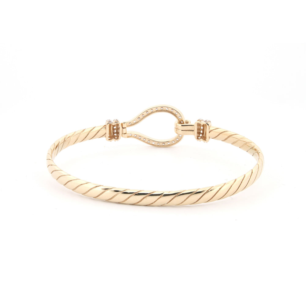 9ct Yellow Ladies hook Bangle – product view