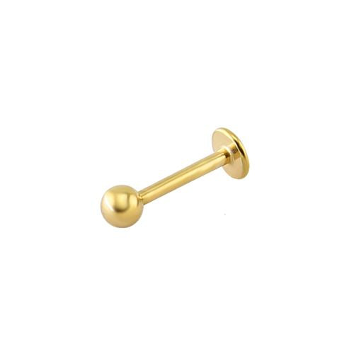 9ct Yellow Gold 10mm Labret Lip Stud — JN JBJ124