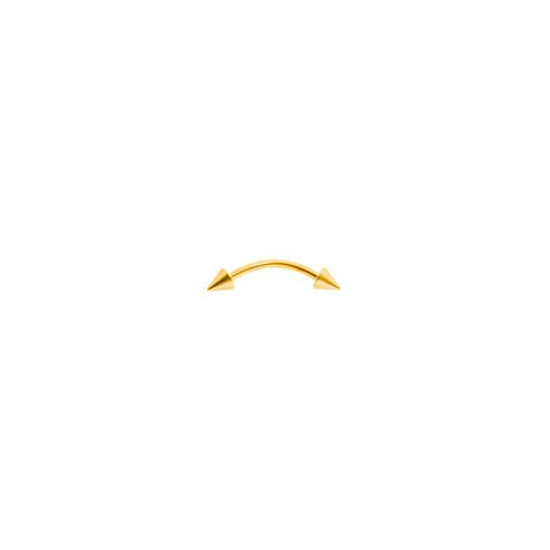 9ct Yellow 13mm Curved Coned Barbell (Eyebrow) – Imperial Time