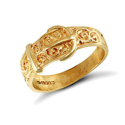 9ct Yellow Gold Baby Buckle Ring – Imperial Time