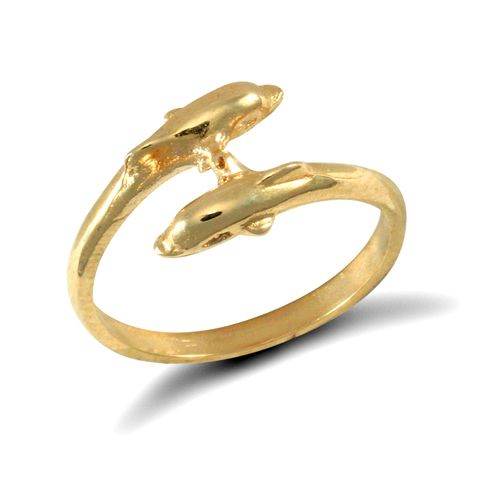 9ct Yellow Gold Baby Dolphin Ring – Imperial Time