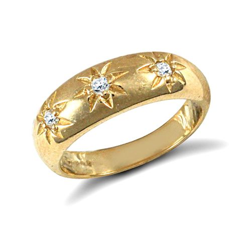 9ct Yellow Gold Cubic Zirconia Children's Ring – Imperial Time