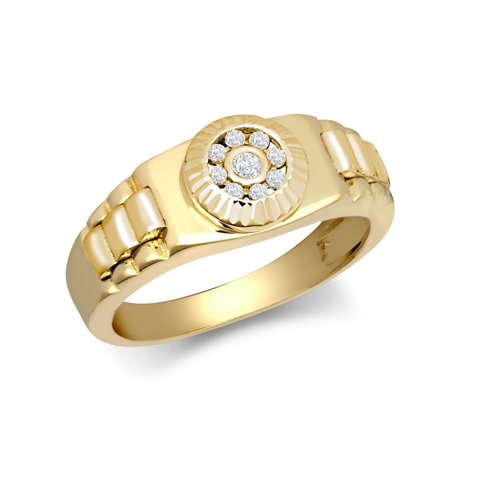 9ct Yellow Gold Child's Cubic Zirconia Set Watch Strap & Bezel Ring – Imperial Time
