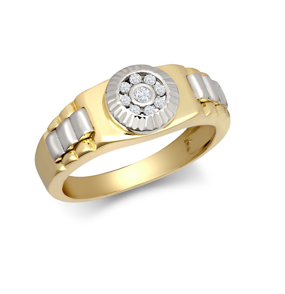 9ct 2 Colour Gold Child's Cubic Zirconia Set Watch Strap & Bezel Ring – Imperial Time