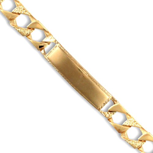 9ct Gold Cast Lizard & Polished Id Curb Bracelet – Imperial Time
