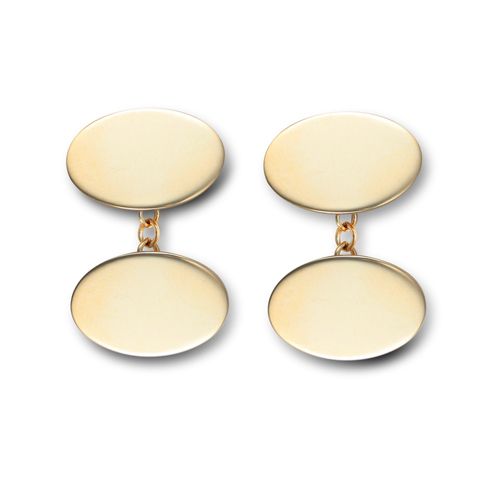 9ct Yellow Gold Cufflinks Oval – Imperial Time