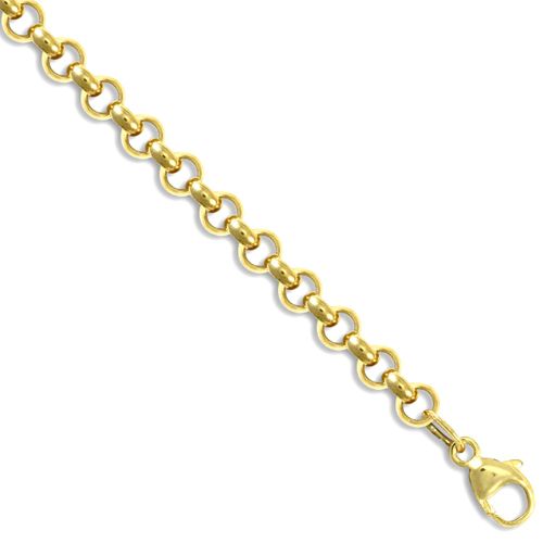 9ct Yellow Gold 3.4mm Round Belcher Bracelet – Imperial Time