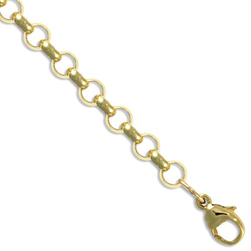 9ct Yellow Gold 3.4mm Round Belcher Bracelet – Imperial Time