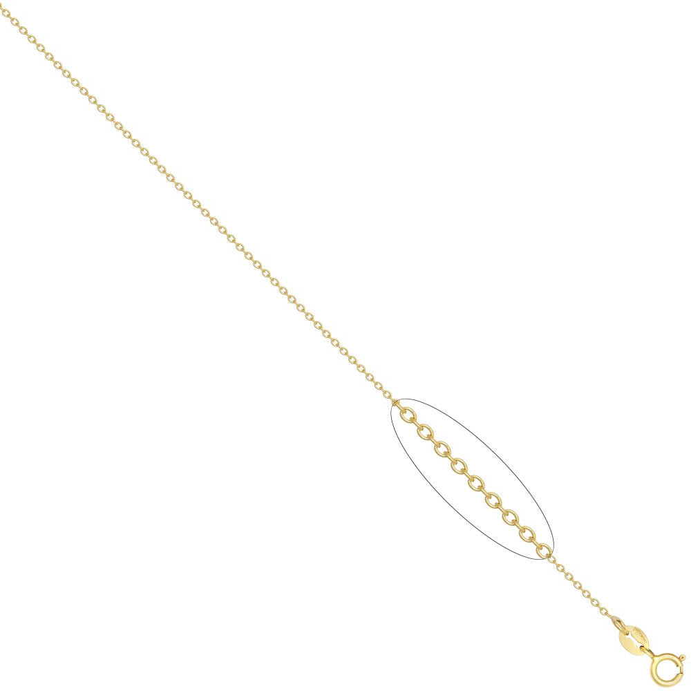 9ct Yellow Gold Rolo Chain 1.1mm Gauge Pendant Chain – Imperial Time