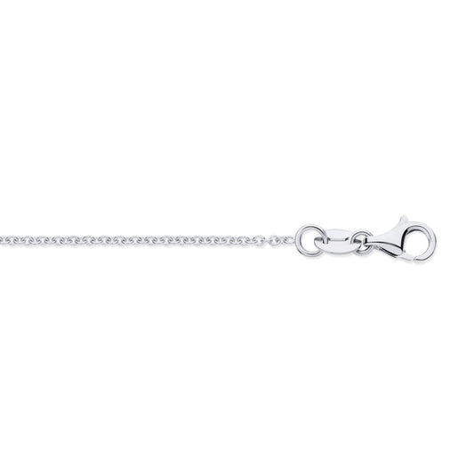9ct White Gold Rolo 1.3mm Chain 16-18 Inch Extender – Imperial Time