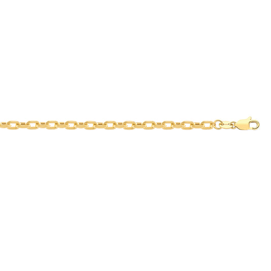 9ct Yellow Gold Hollow Forzentina 4.3mm Chain – Imperial Time