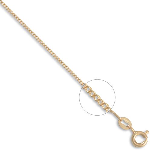 9ct Yellow Gold Diamond Cut Curb 1.1mm Gauge Pendant Chain – Imperial Time