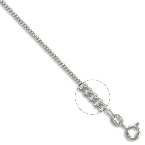 9ct White Gold Diamond Cut Curb 1.4mm Gauge Pendant Chain – Imperial Time