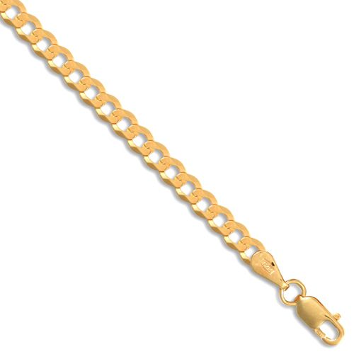 9ct Yellow Gold Flat Curb 3.6mm Gauge Chain – Imperial Time