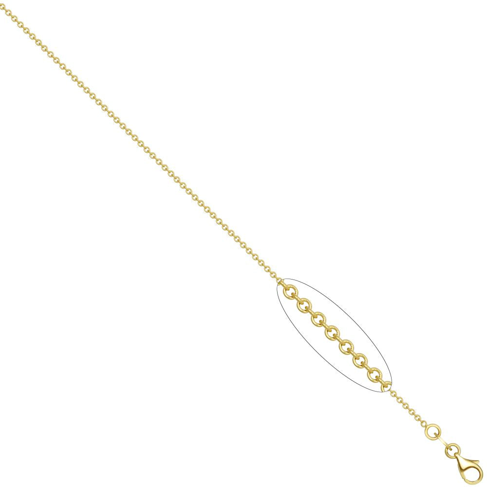 18ct Yellow Gold Rolo Chain 1.5mm Gauge Pendant Chain – Imperial Time