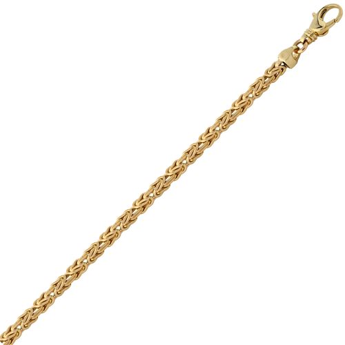 9ct Yellow Gold Square Byzantine 5.7mm Gauge Bracelet – Imperial Time