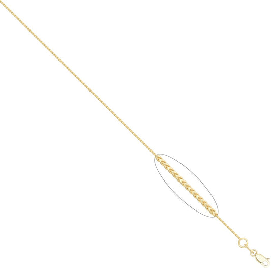 9ct Yellow Gold Franco Chain Diamond Cut 8 Side 0.9mm Gauge Pendant Chain – Imperial Time