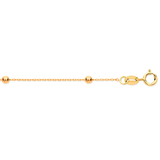 9ct Yellow Gold Cable and Bead Chain – Imperial Time