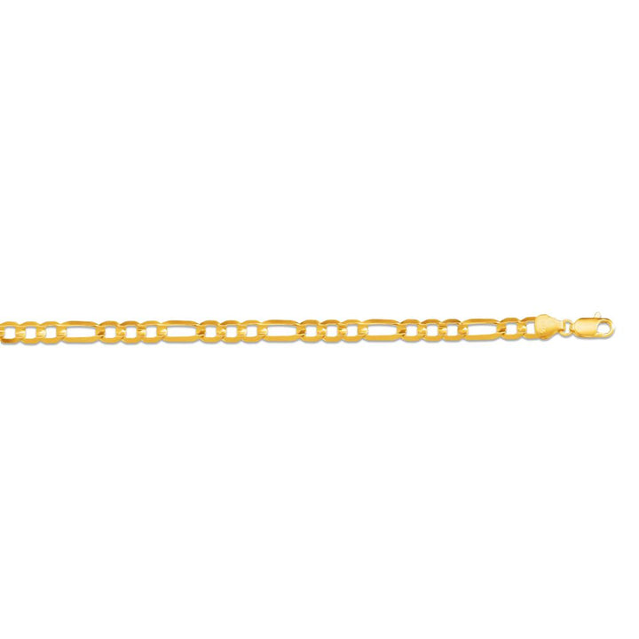 9ct Yellow Gold 3.5mm Faceted Flat Figaro Chain – Imperial Time