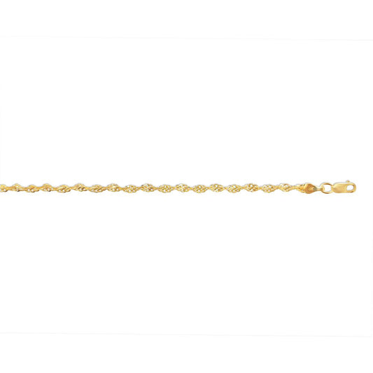 9ct Yellow Gold 2.9mm Twisted Infinity Chain – Imperial Time