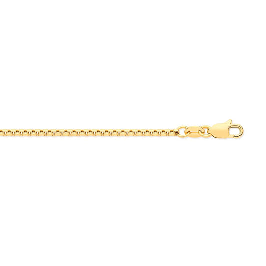 9ct Yellow Gold 1.6mm Hollow Box Belcher Chain – Imperial Time