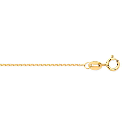 18ct Yellow Gold 0.8mm Diamond Cut Trace Chain – Imperial Time