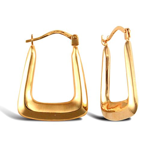 9ct yellow gold polished handbag shaped creole earrings – Imperial Time