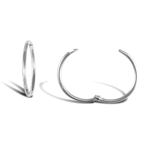 9ct white gold plain hinged Sleeper Earrings – Imperial Time