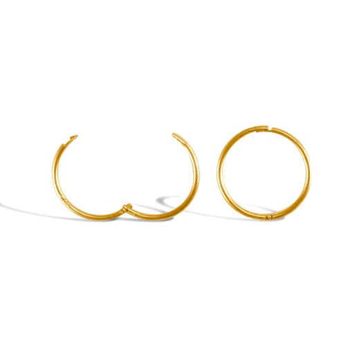 9ct yellow gold plain hinged Sleeper Earrings – Imperial Time