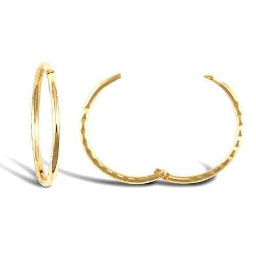 9ct yellow gold Diamond Cut hinged Sleeper Earrings – Imperial Time