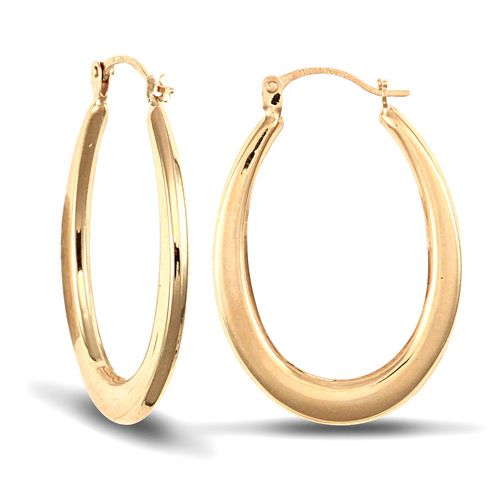 9ct yellow gold creole earrings. – Imperial Time