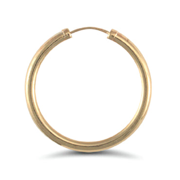 9 Karat Gelbgold glatte polierte Creolen