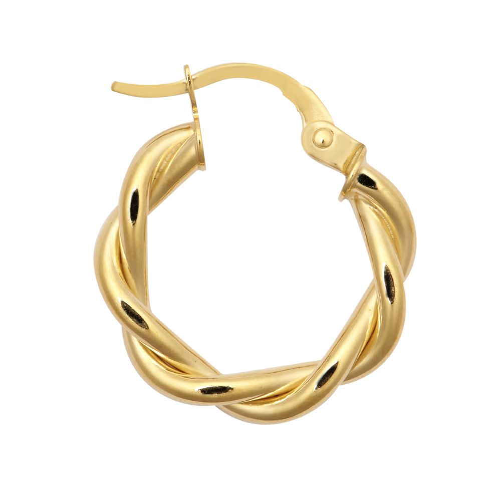 9ct Yellow Double Tubed Polished hoop Earrings – Imperial Time