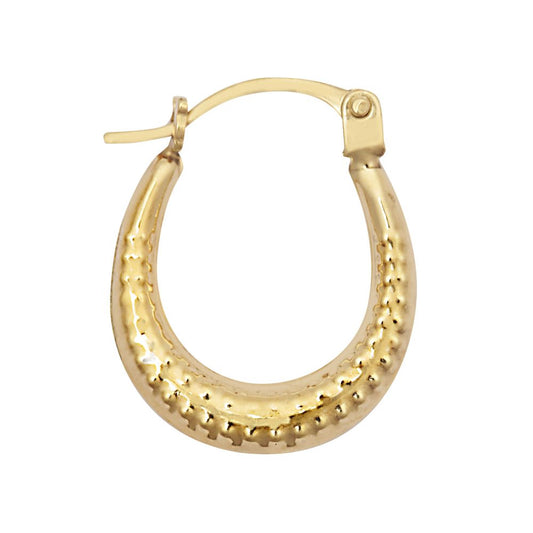9ct Yellow Graduated Ribbed Creole Earrings – Imperial Time