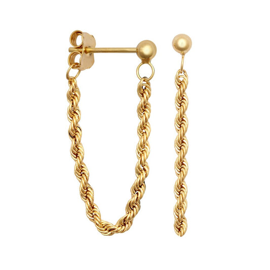 9ct Yellow Rope Earrings – Imperial Time