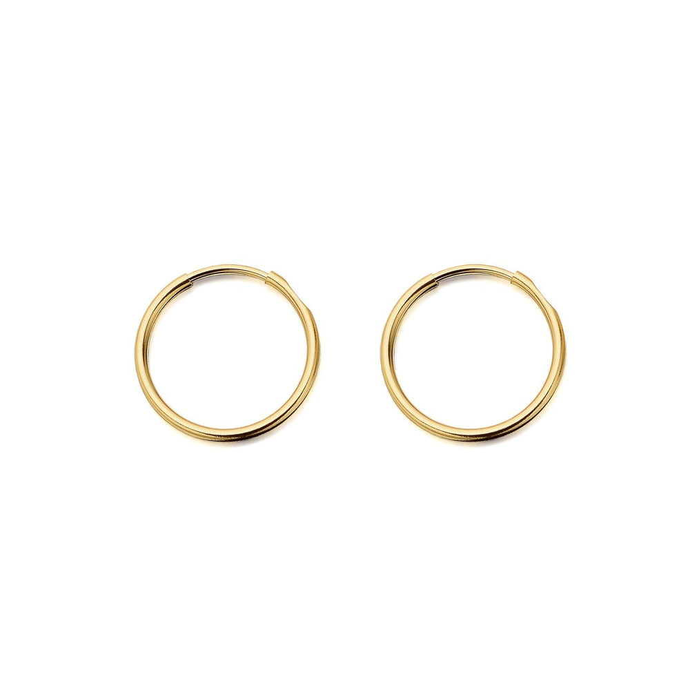 9ct yellow gold plain polished Hoop Earrings – Imperial Time