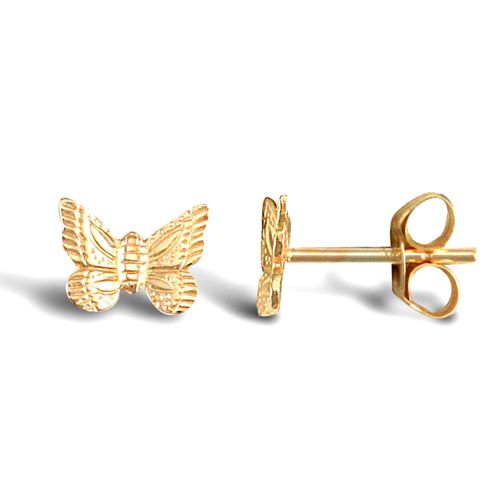 9ct Yellow Butterfly Stud Earrings – Imperial Time